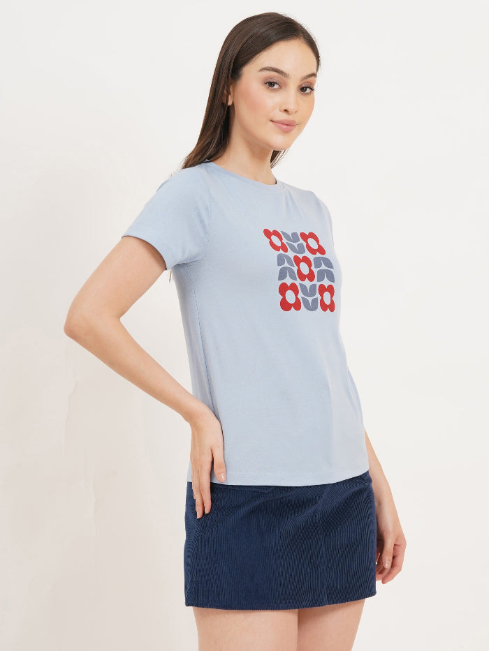 Jacqueline T-Shirt- Tulip Blue