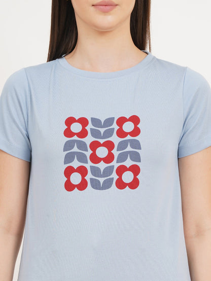 Jacqueline T-Shirt- Tulip Blue