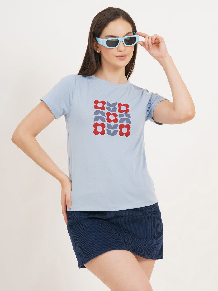Jacqueline T-Shirt- Tulip Blue