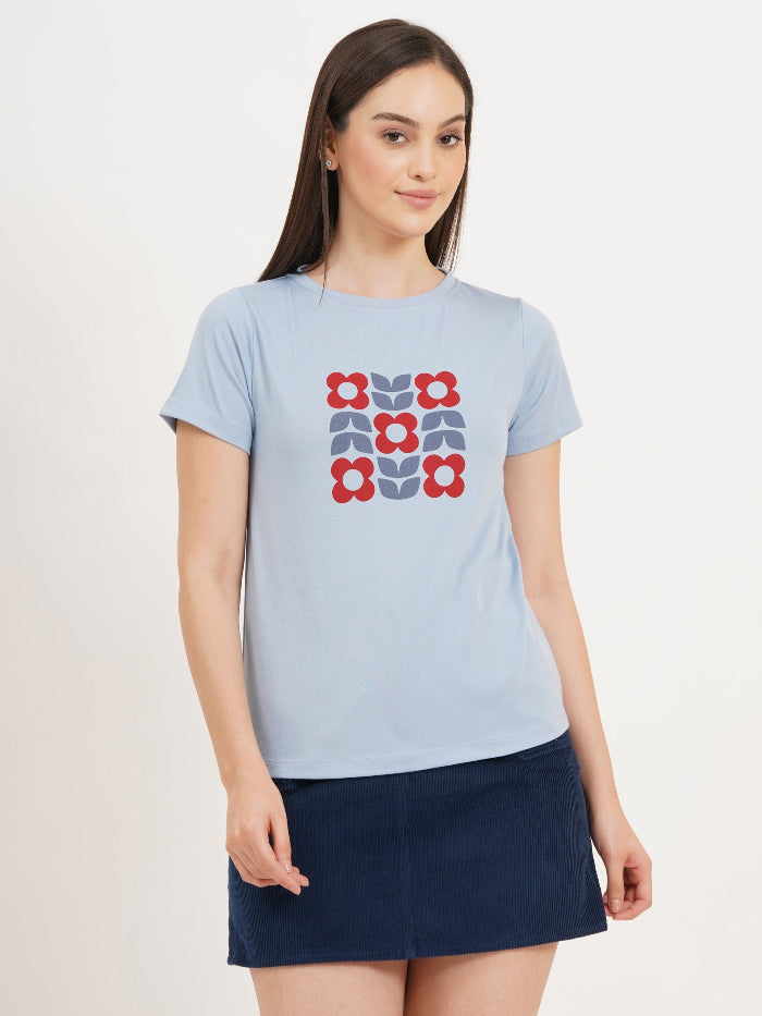 Jacqueline T-Shirt- Tulip Blue